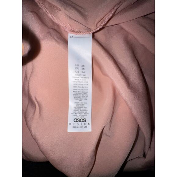 New Asos Pink Ruffle Animal Print Long Sleeve Maxi Dress Size (US)24 - Picture 14 of 14